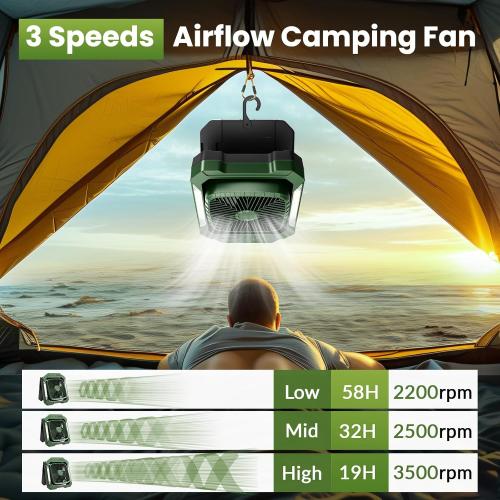 26800mAh Portable Fan Rechargeable GREEN
