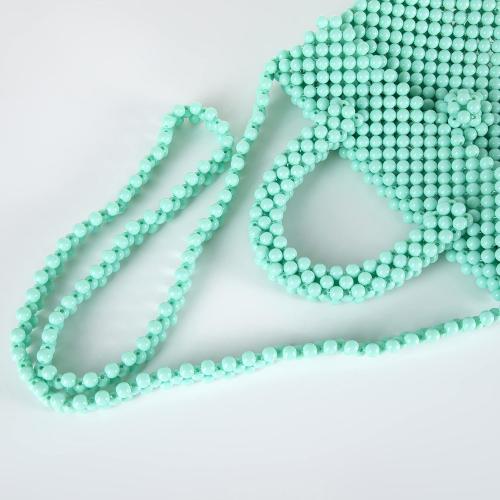 YUSHINY Women Acrylic Beaded Clutch Macaron Color Message Bag with Strap for Wedding Evening Party