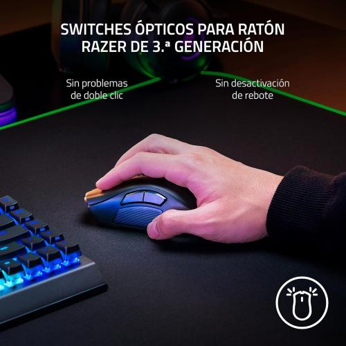 Razer Naga V2 Pro Wireless MMO Gaming Mouse: 19 1 Programmable Buttons w/Swappable Side Plates - HyperScroll Pro Wheel - Focus Pro 30K Optical Sensor - Optical Mouse Switches Gen-3-300 Hr Battery