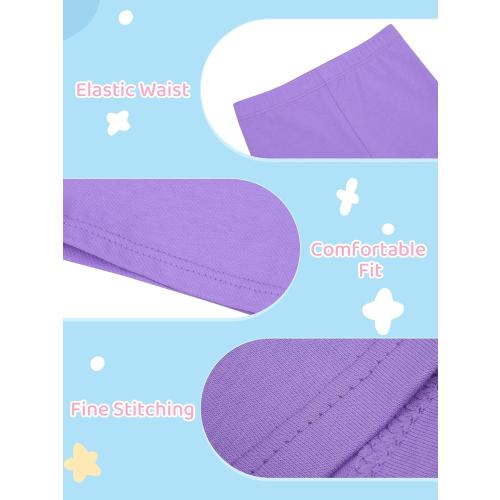 Resinta 8 Pack Baby Toddler Girls Cotton Bike Shorts Kids Safety Under Dress Dance Shorts