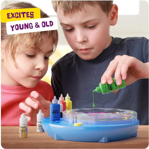 Dan&Darci Paint Spin Art Machine Kit for Kids - Arts & Crafts for Boys, Girls - Art Craft Set Easter Gift for 6-9 Year Old Boy, Girl - Painting Spinner Toys - Birthday Gift Ideas for Ages 6-12 Year