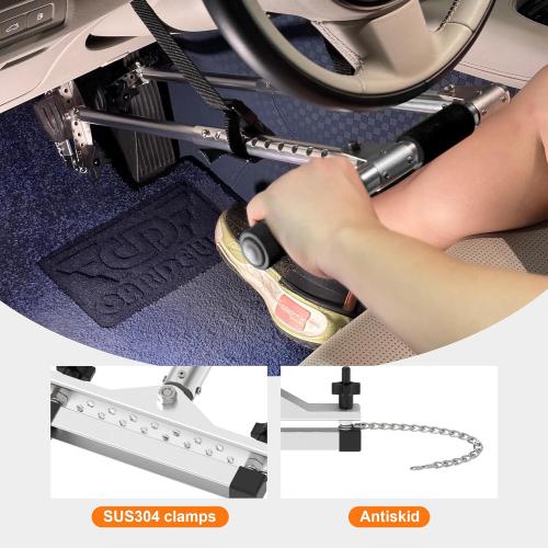 20.1- 27.5 Black Handle Car Hand Controls Device for Disabled Drivers, Portable Handicap Driving Hand Controlled Drive Assist for Injured, Handicap, Cars Driving aids, Black Handlet