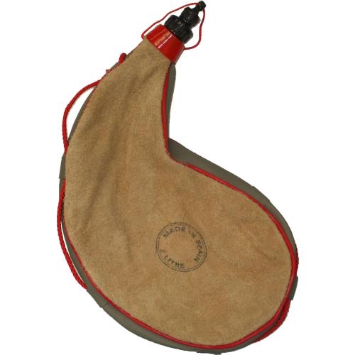 Army Universe Spanish Leather Wine Bota – 2L Waterskin Canteen Flask, Traditional Drink Pouch for Wine or Water