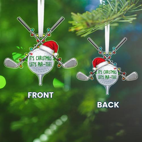 FLAGWIX Christmas Golf Gifts for Men Women, Acrylic Ornaments for Tree | Golf Ornaments for Christmas Tree Decorations, Funny Sports Ornament Gifts for Men Dad Husband