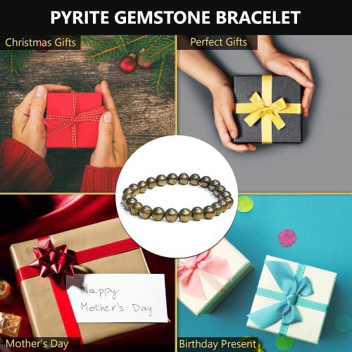 ANAYA AGATE Healing Crystal Bracelet for Women and Men – 8mm Round Beaded Bracelet for Men and Women – Unisex Stretchy Gemstone Bracelet for Healing and Protection