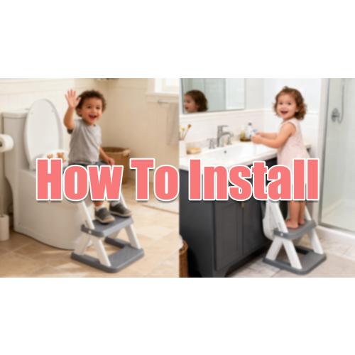 SKYROKU Potty Training Toilet, 2-in-1 Anti-Slip Seat with Step Stool