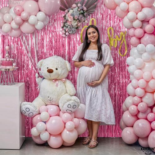 KatchOn, Pink Streamers for Party Decorations - XtraLarge 3.2x8 Feet, Pack of 2, Pink Backdrop Party Decoration Tinsel Curtain Backdrop Foil Fringe Birthday Decorations, Bachelorette, Graduation Decor