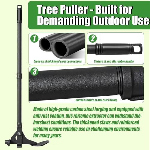 Small Tree Puller for ¼ to 2 Roots, Manual Lever Action Root & Sapling Puller Tool for Removing Small Trees and Shrubs，Saves Cost of Hiring Landscape Designers