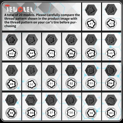 22PCS Wheel Locking Nut Key Kit Compatible with BMW Series