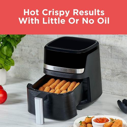 BLACK DECKER Purifry 2QT Air Fryer, Crispy Deep Fried Taste without the Fat, Plus Bake, Dehydrate, and Keep Food Warm, Digital Touchscreen and Auto Shut-Off‼️light dirt‼️