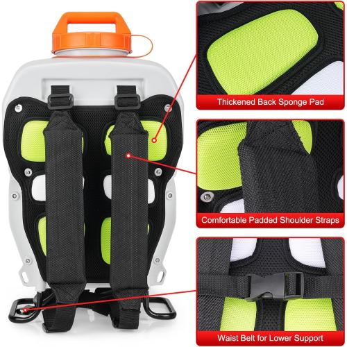 Toovem 4 Gallon Battery Powered Backpack Sprayer - Electric Garden Sprayer with 18V Strong Battery, Automatic Pressurization, 4 Nozzles, Comfortable Design for Lawn, Garden, Farms & Orchards Spraying