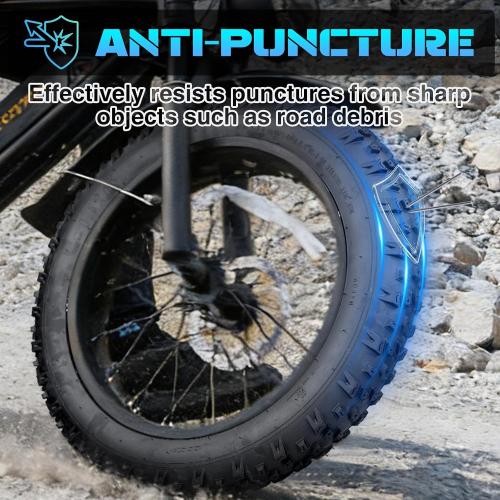 WEEROCK Inch Bike Fat Tires, 20/26 x 4.0in E Bike Snow Tire with/Without Inner Tubes, Off-Road Tread Heavy Duty Foldable Replacement for 20 Electric Bike, Fat MTB Tire Snow Bikes ‼️product comes with mild dust‼️