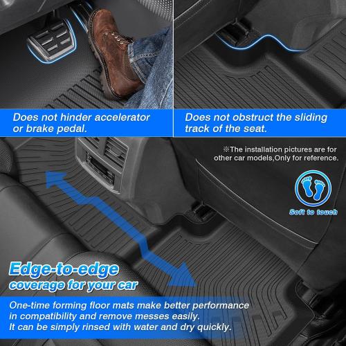 Cartist Floor Mats for Chevy Chevrolet Silverado EV RST/GMC Sierra EV Denali 2024 2025 2026 (Not for WT/LT), All Weather Floor Liners for Silverado Accessories, Heavy Duty TPE Car Mats