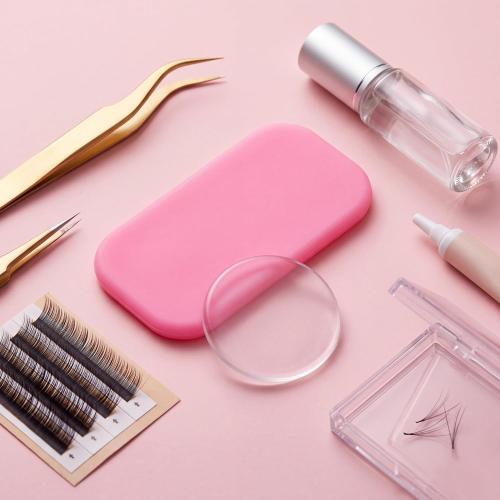 Maitys 3 Pieces Eyelash Extension Silicone Pads for Lashes Reusable Adhesive Silicone False Eyelash Extension Holder Pads for Loose Lash Grafting Gasket Pallet(Pink) JUST CAME 3 PIECES