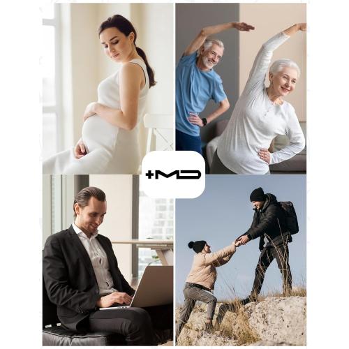 MD 2 Pairs 20-30 mmHg Medical Compression Socks for Women & Men, Knee High Open Toe Stockings, Circulation Support