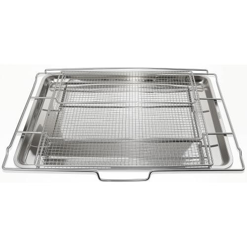 Upgraded Air Fry Tray for 30 Oven with Drip Pan, Compatible with Frigidaire 30 Ranges and Wall Ovens, Stainless Steel, Oven Rack Measures 25 x 16 x 1.75