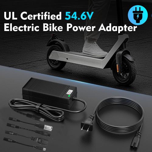 5 in 1 Plugs 54.6V Safe Charger for 48V 13S Lithium Batteries, UL Certified