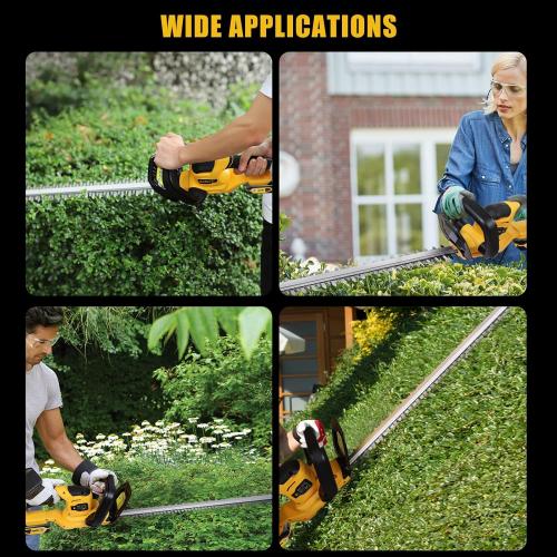 Yellow 22 MaxMore Cordless Hedge Trimmer, Compatible with DeWALT 20V Max Battery (Tool Only) Electric Brushless Hedge Shear with 22-Inch Blade & 1500RPM Speed & Safety Lock, Lightweight & Handheld for Lawn Yard