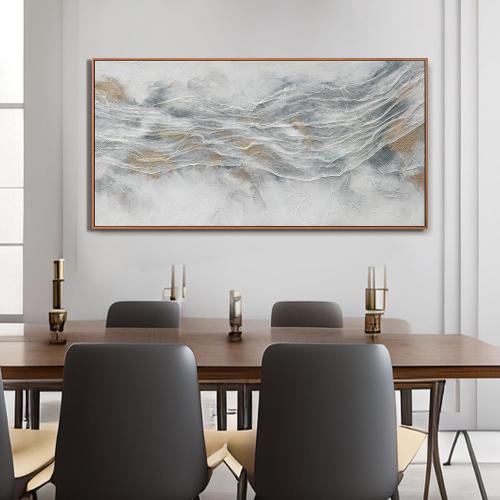 Abstract Wall Art Framed Home Artwork Decor Simple Modern Art Pieces With Gold And Gray Textures Modern Minimalist Canvas Painting Living Room Decor For Bedroom Office Wall Decor 24X 48