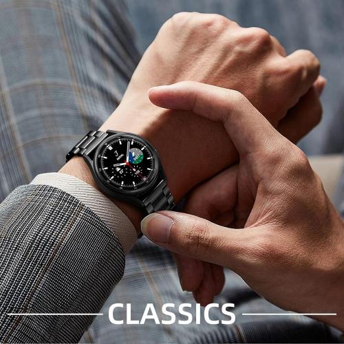 Lerobo Stainless Steel Band Compatible with Samsung Galaxy Watch 8 7 6 5 4 FE 40mm 44mm 45mm/Galaxy Watch 8 Classic 6 4 Classic 43mm 47mm 42mm 46mm, 20mm Metal Replacement Band for Men Women