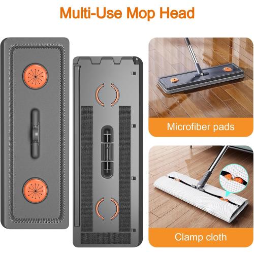 JUDRDO Mop and Bucket with Wringer Set for Home,61 Flat Mop and Bucket System for Floor Cleaning,Wet Dry Mop Window Wall Cleaner with Long Handle,Floor Mop