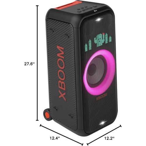 LG XBOOM XL7 Portable Tower Speaker with Pixel LED Lighting and up to 20 Hrs of Battery Life, Black