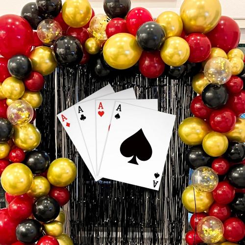 8 Pcs Jumbo Playing Cards 15.8 x 12.6 Inches Large Print Giant Thick Poker Card for Casino Theme Party Decorations Birthday Game Night Party Decor (A)