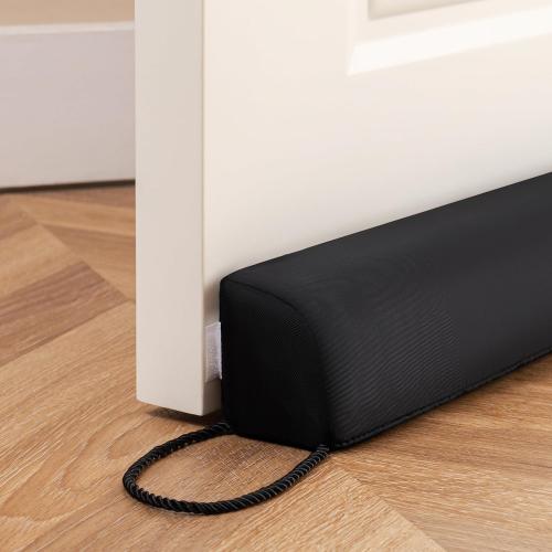 Sunolga Water Resistant Door Draft Stopper Blocks Hot and Cold Air with Removable Washable Cover for Bottom of Door, All-Season Seal for Wind, Door Sweep for Gaps Up to 3, Home Essentials, 36, Black