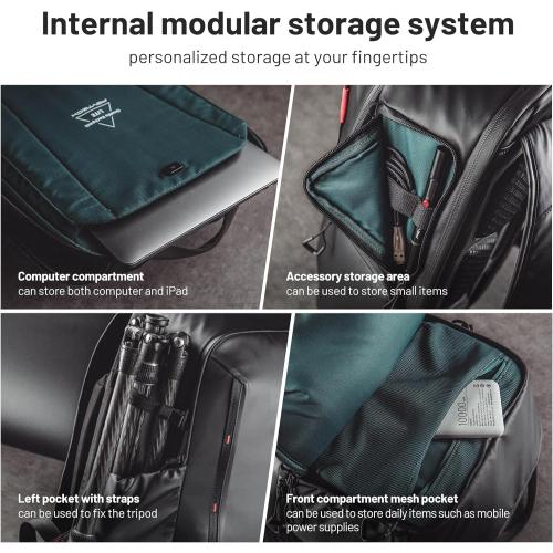 PGYTECH OneMo Lite Camera Backpack 22L for DJI, Sony, Canon, Nikon, OSMO Action/Pocket, DSLR/SLR Mirrorless, Camera Tripod Photographer Bag Gift, Camera Pack Black, Weekend Bag