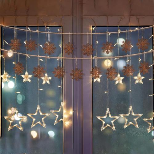 50 Pcs Christmas Rusty Snowflakes Metal Snowflake Decorations for Christmas Metal Snowflakes Ornaments for Winter Indoor Outdoor Xmas Tree Window Room Decorations(Classic)