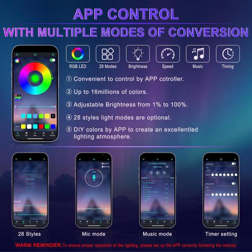 LivTee Smart LED Car Lights Interior with USB Port, LED Strip Fiber Optic Ambient Lighting Car, Wireless App Control, Sync to Music, Car Decorations Interior Accessories Gifts for Women Men, 6 in 1