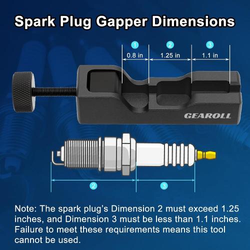 Spark Plug Gap Tool with 32 Blade Steel Feeler Gauge, Spark Plug Gapping Tool for Most 10mm 12mm 14mm 16mm Thread Spark Plugs, Black