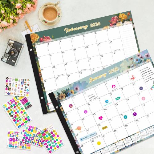 Gannyfer Desk Calendar 2026 - 18 Month Large Desk Calendar 2026-2027, Use January 2026 to June 2027, 22 x 17 Desktop Pad Calendar, Office Supplies Perfect for Planning and Organizing In Your Home, School or Office(6 Stickers Included)