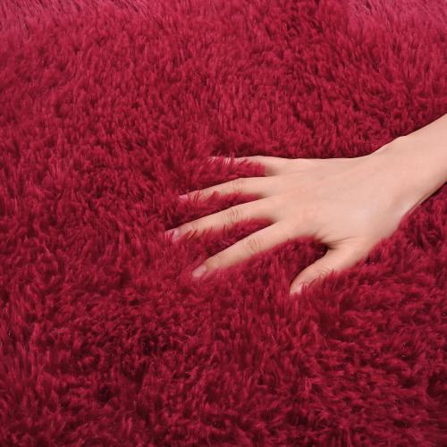 Wine Red Runner Rug 2x6 Fluffy Rug Runner for Bedroom Living Room | Washable, Non Slip, Soft Throw Carpet for College Dorm Plush Rugs for Kids