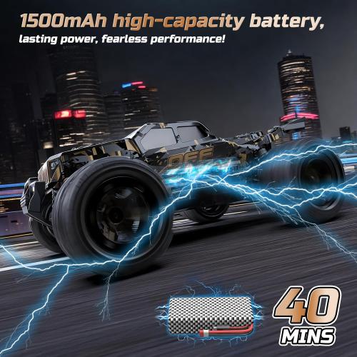 DEERC 9309E 1/16 All Terrain Fast RC Cars for Adults 40KPH,4WD Electric Off-Road Remote Control Monster Truck,2.4Ghz High Speed Car,Waterproof Monster Truck with 2 Batteries for Boys & Kids