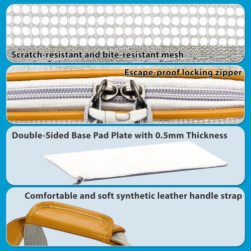 18x11x11 Inches Cat Carrier– Fits Pets Up to 17 lbs, Anti-Collapse Design, Multiple Storage Pockets, Cat Carrier Soft Ideal for Medium Cats, Puppy, Rabbits and Other Small Animals