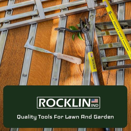 Rocklin™ Lawn Leveling Rake | Levelawn Tool | Level Soil or Dirt Ground Surfaces Easily | 30” x 10” Ground Plate | 78” Extra Long Handle | Stainless Steel