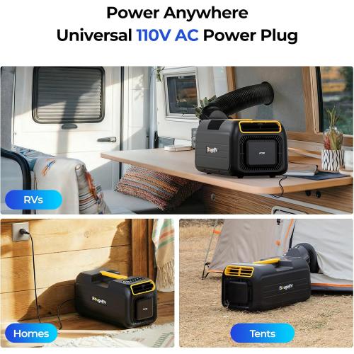 BougeRV PC35 Portable Air Conditioner 3500BTU, Tent Air Conditioner with App Control, Low Power Camping AC Unit for Tent, RV, Van Life, Indoor & Outdoor Use (2026 New)