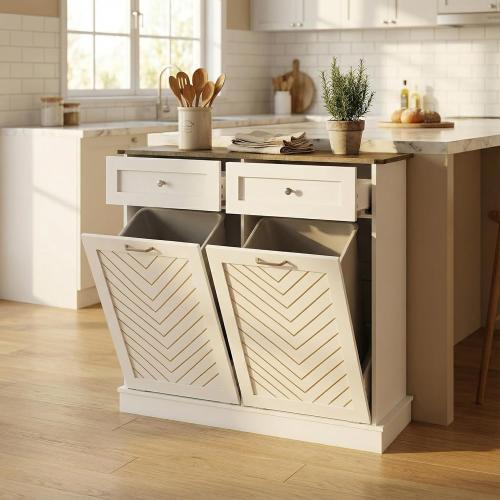 Tilt Out Trash Can Cabinet  ( 45.3 x 20.8 x 6.7 INCHES )