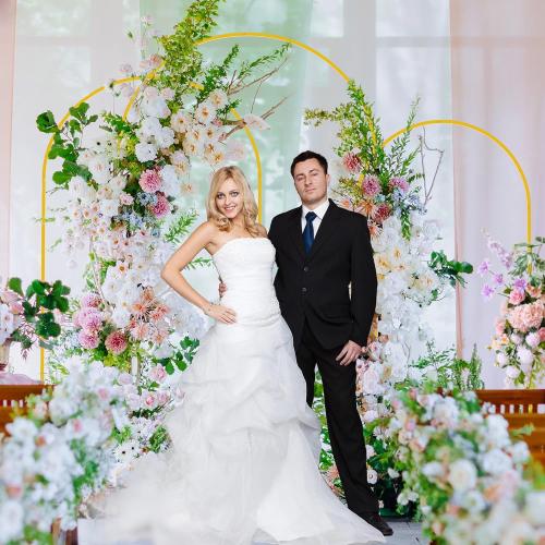 Wokceer Wedding Arch Backdrop Stand 7.2FT,6.6FT,6FT Gold Metal Arch Stand