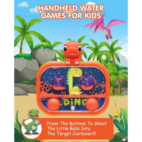 Handheld Water Game with Light – Water Ball Target Toy for Kids Ages 3 , Retro Fidget Toy, Screen-Free Car Travel Game, Road Trip Toy, Airplane Entertainment, Portable Autism-Friendly Gift