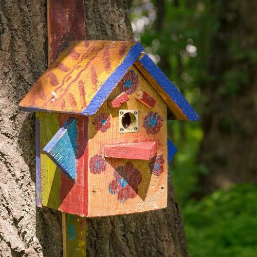 4 Pieces Metal Bird House Guard with Copper Portal Bird House Replacement for Eastern Bluebird Birdhouses(1 1/8 Inch Inner Diameter)