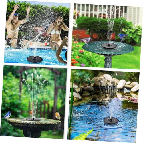 1 Set Solar Fountain Pump with LED Light Solar Powered Floating Fountain for Garden Pool Bird Bath Automatic Water Circulation Decoration Efficient Outdoor Water Feature