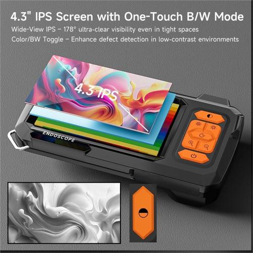 Borescope Camera, Industrial Pipeline Endoscope 1080p HD Screen 4.3 Inch Handheld,Industrial Endoscope