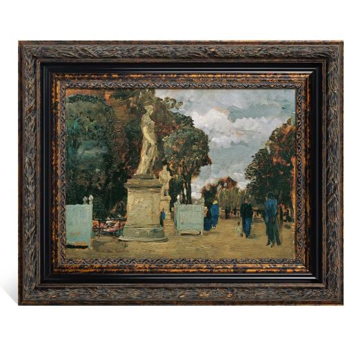 Size 24x30 DIY Wood Frame for 24x30 Stretched Canvas Paintings, Museum-grade Ornate Picture Frame for Vintage Rustic Retro Home, No Back & Cover, Open Back Canvas Frame for Living Room Decoration