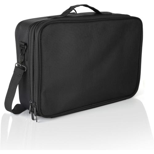 Travel Makeup Case Cosmetic Train traveling kit Organizer Portable Artist Storage Makeup Bag with Adjustable Dividers for Cosmetics Makeup Brushes Jewelry Digital Accessories 16x11x4 waterproof bag