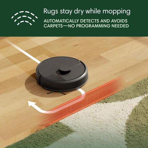 iRobot Roomba 105 Combo Robot Vacuum & Mop - Easy to use, Intense Power-Lifting Suction, LiDAR Navigation, Multiple Cleaning Modes, Avoids Mopping Carpets, Self-Charging