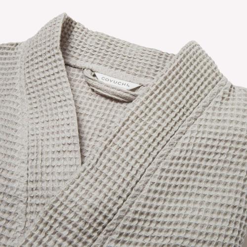 Coyuchi Unisex Organic Waffle Robe size. Small. & Medium grey