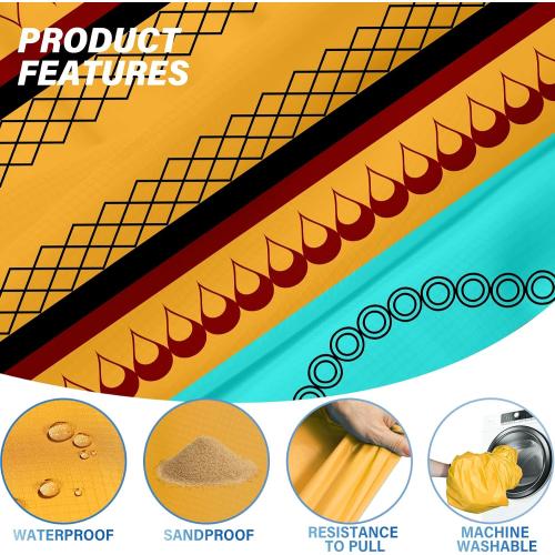 Famstar Beach Blanket Oversized Extra Large 78 X 81,Waterproof Sandproof Beach Blanket 1-7 Adults Lightweight Durable for Travel Camping Hiking Picnic
