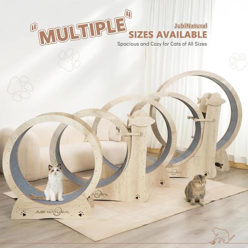 Cat Exercise Wheel, 40 Cat Running Wheel for Indoor Cats with Quiet Carpeted Runway, Cats Treadmill Wheels with Locking Mechanism, Cat's Weight Loss and Health